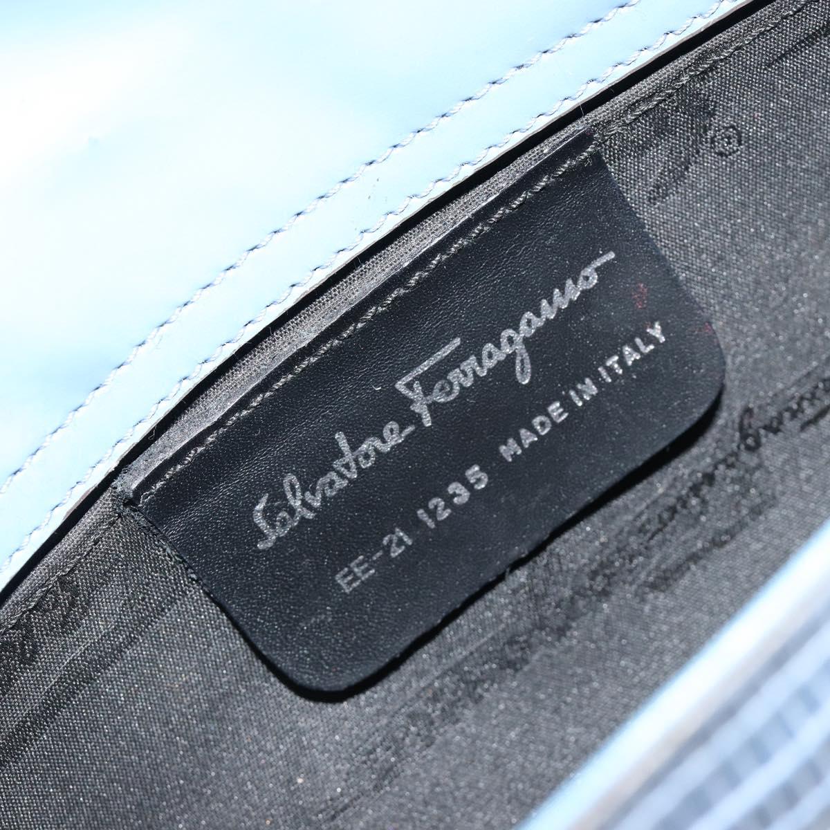 Ferragamo Blue Lizard Shoulder Bag
