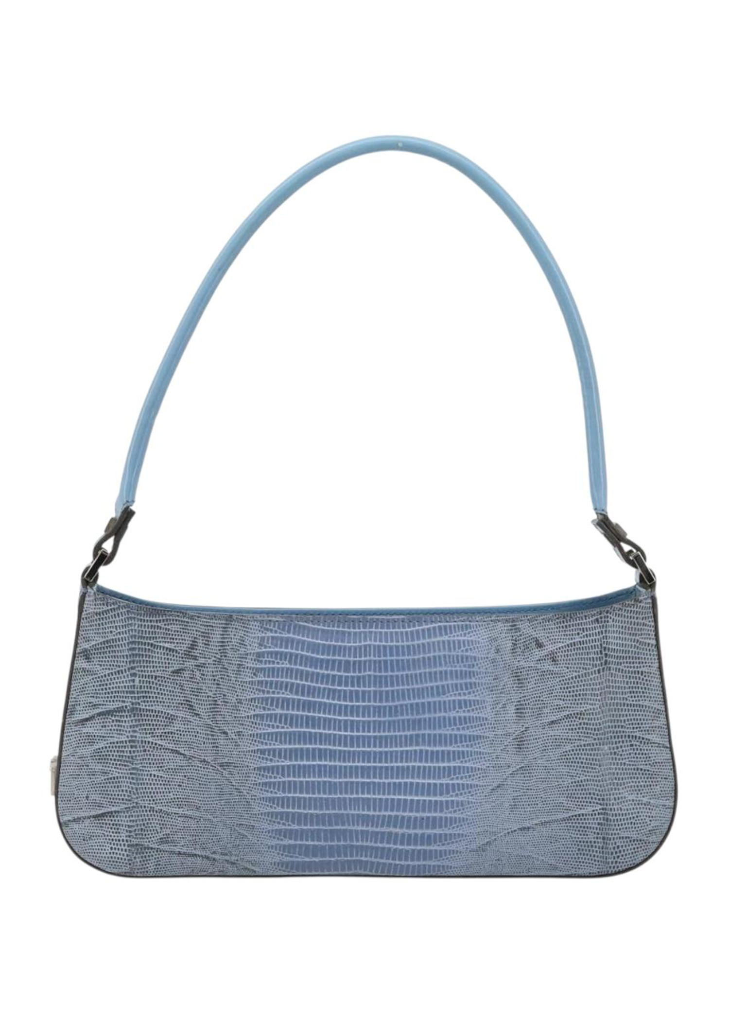Ferragamo Blue Lizard Shoulder Bag
