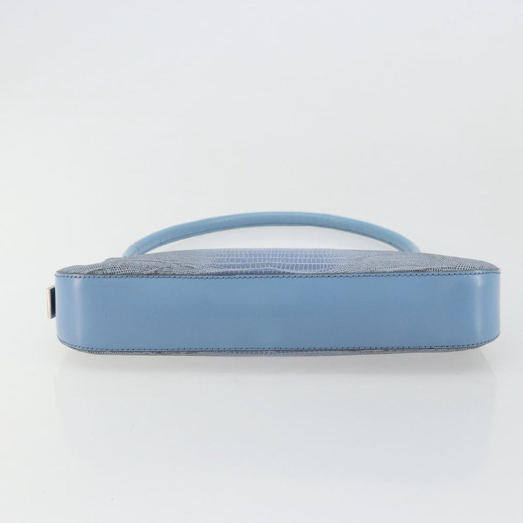 Ferragamo Blue Lizard Shoulder Bag