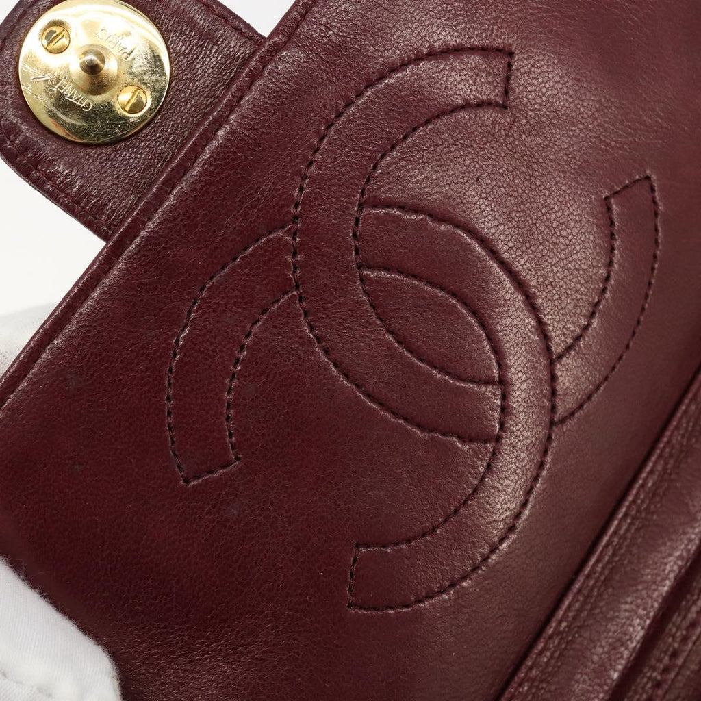 Chanel Burgundy Quilted Leather Flap Bag