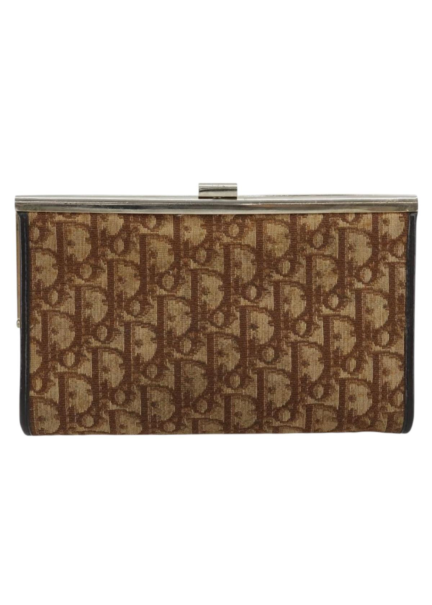 Dior Burgundy Trotter Snap Clutch