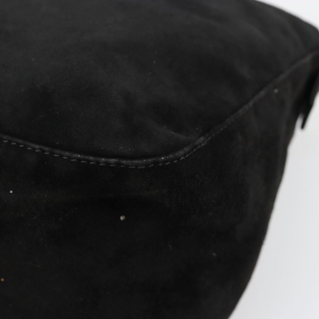 Fendi Black Suede Baguette