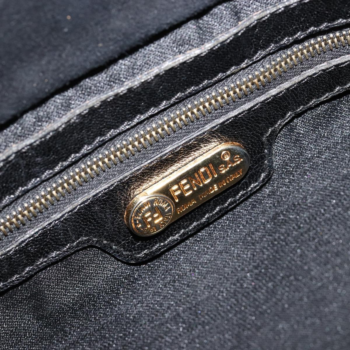 Fendi Black Suede Baguette