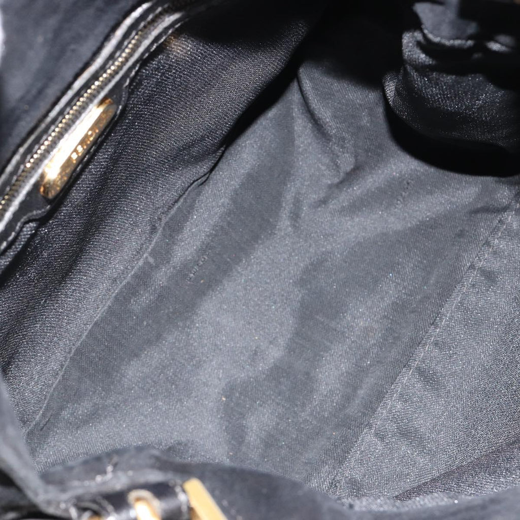 Fendi Black Suede Baguette