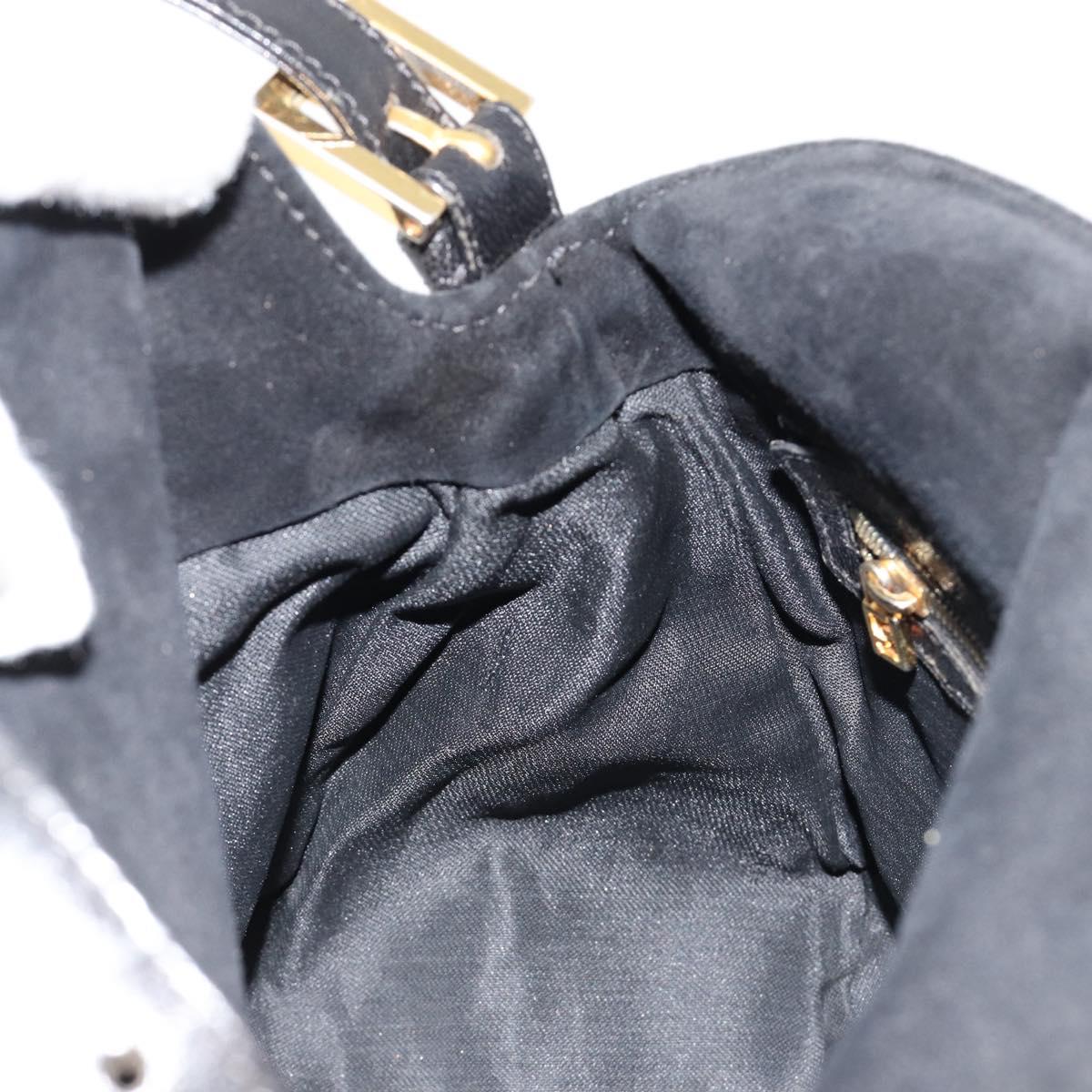 Fendi Black Suede Baguette