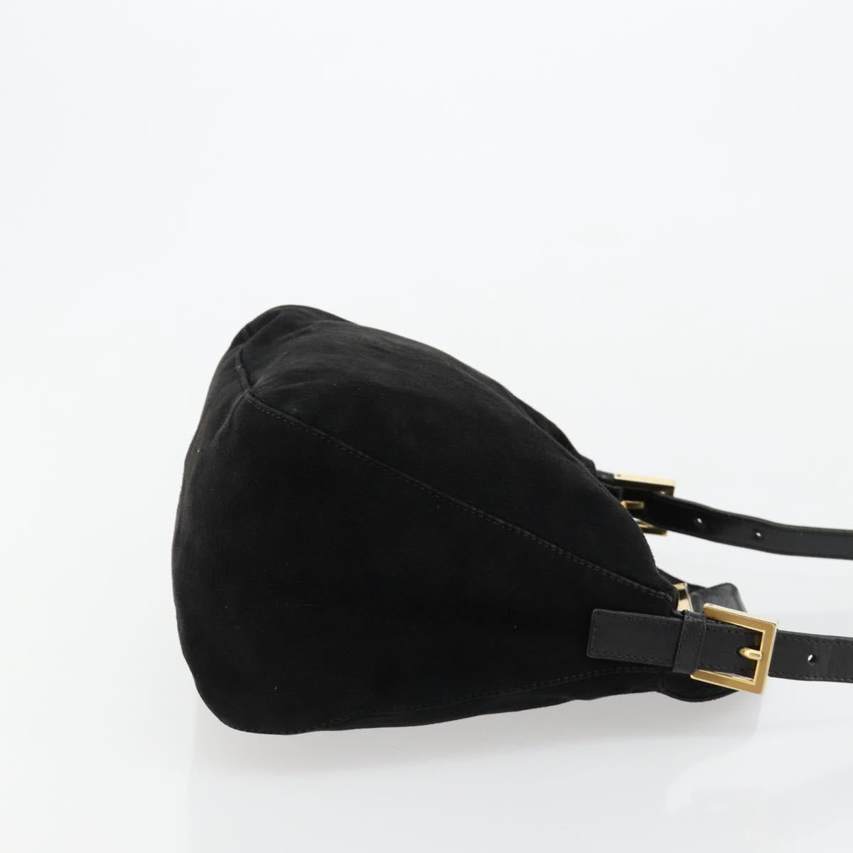 Fendi Black Suede Baguette