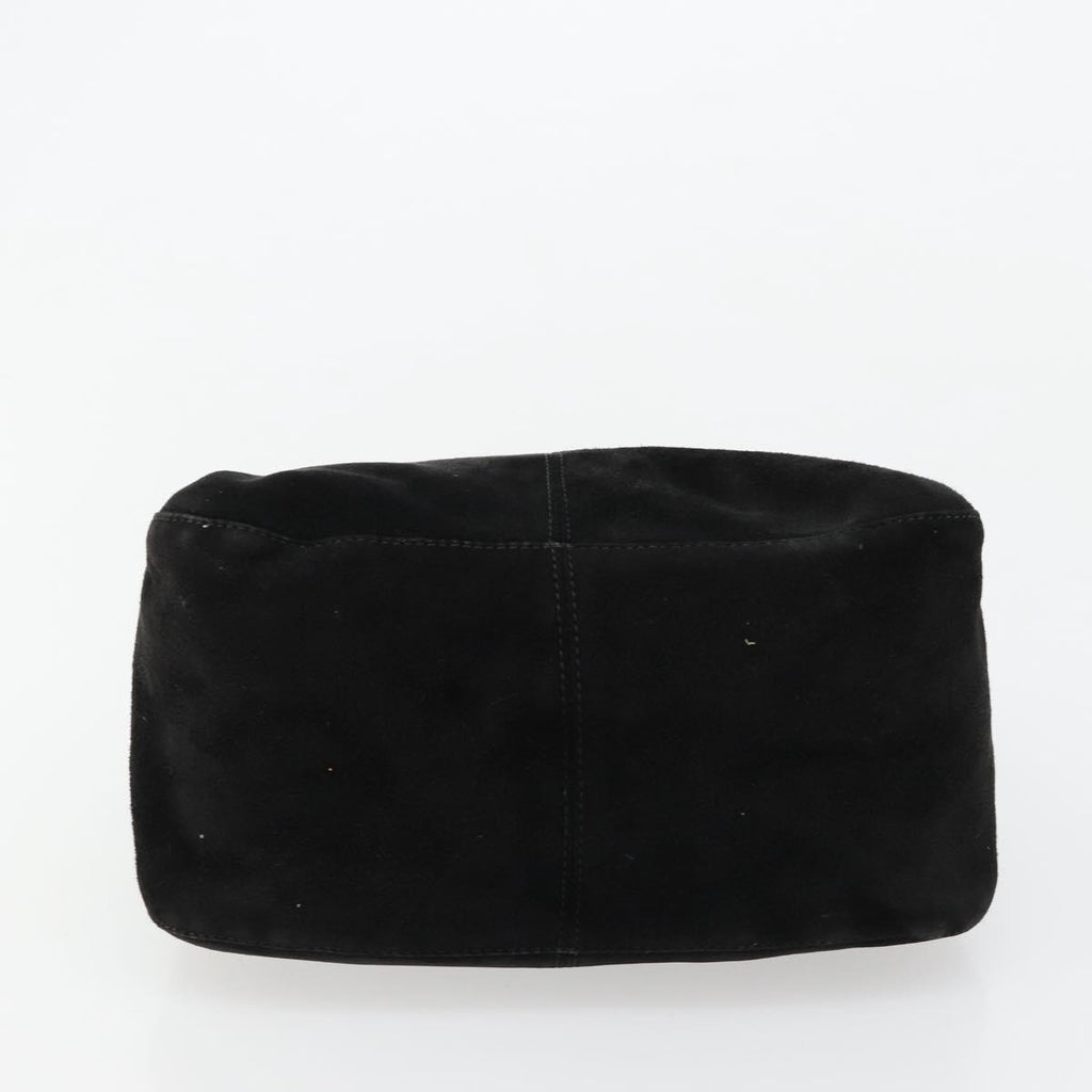 Fendi Black Suede Baguette