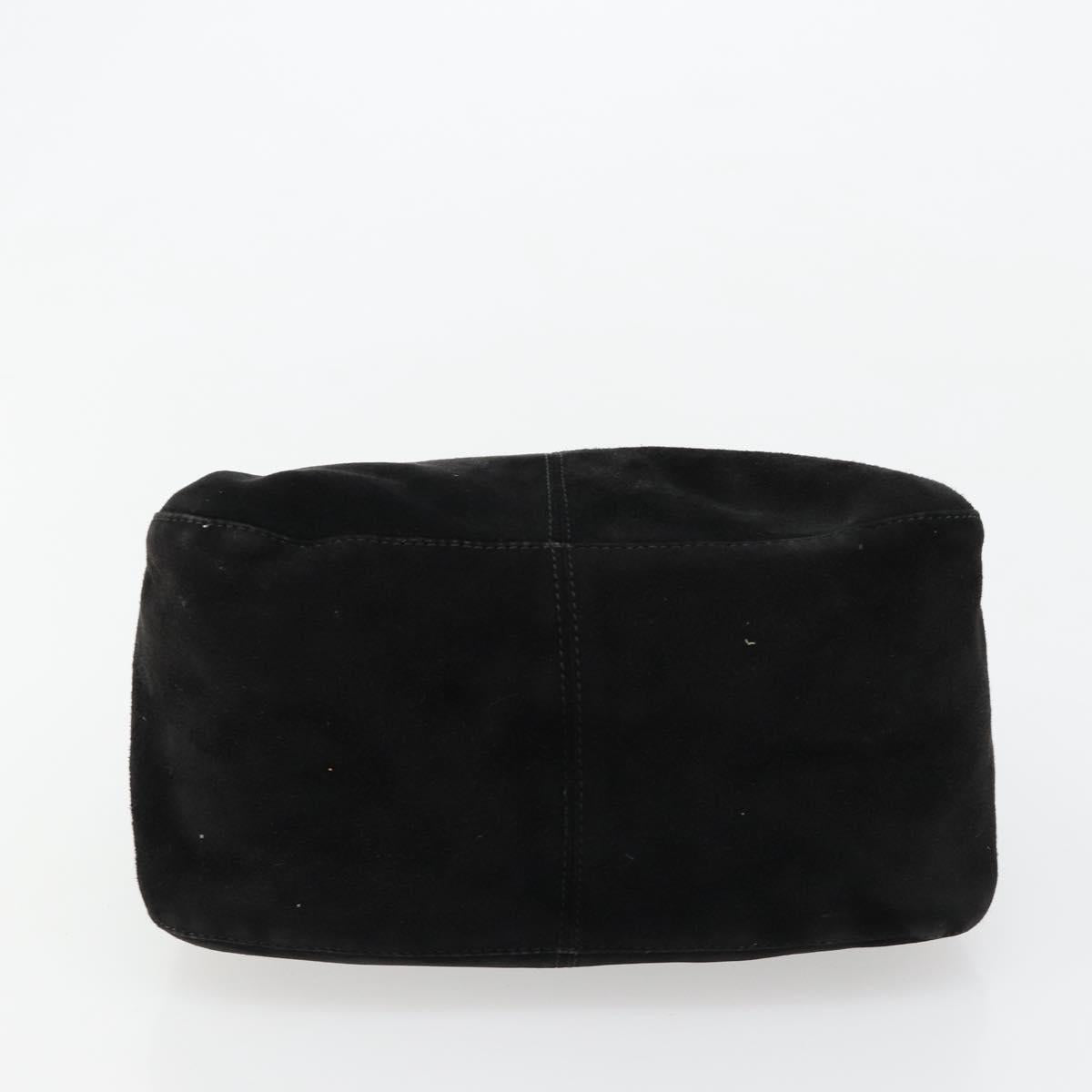 Fendi Black Suede Baguette