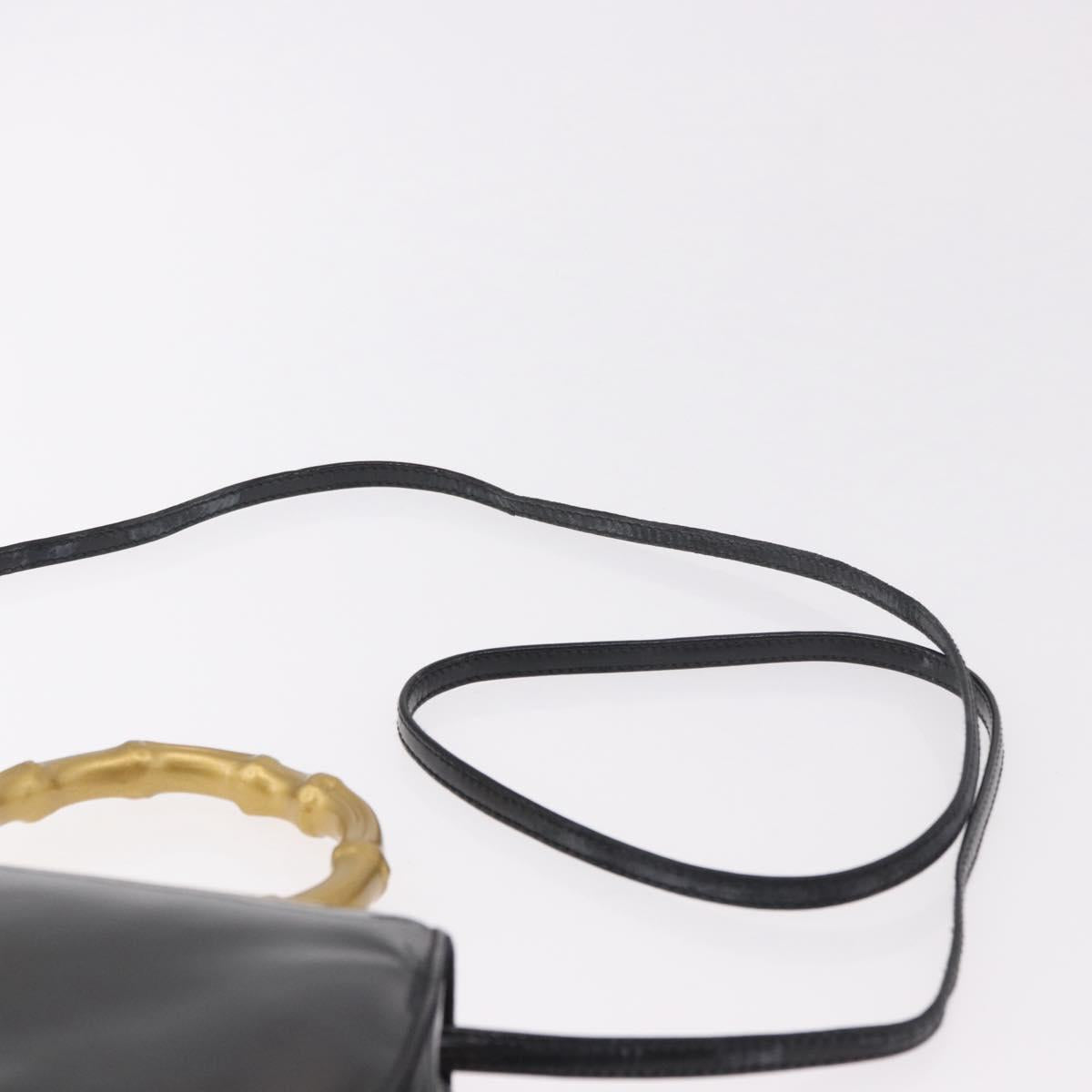 Gucci Patent Black Bamboo Handbag