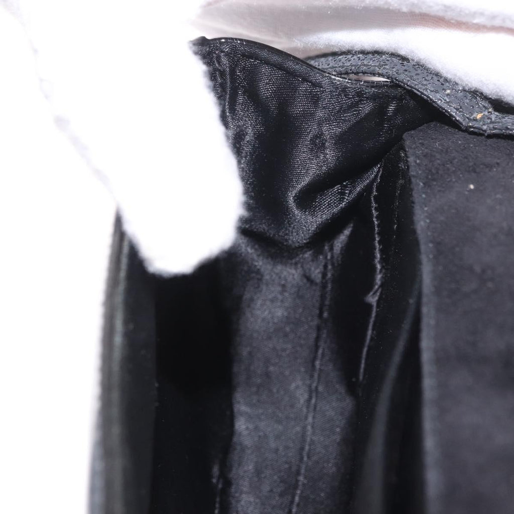 Gucci Patent Black Bamboo Handbag