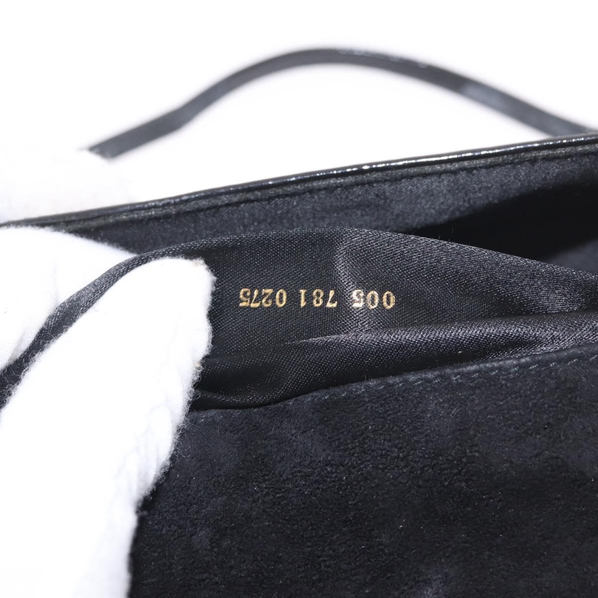 Gucci Patent Black Bamboo Handbag