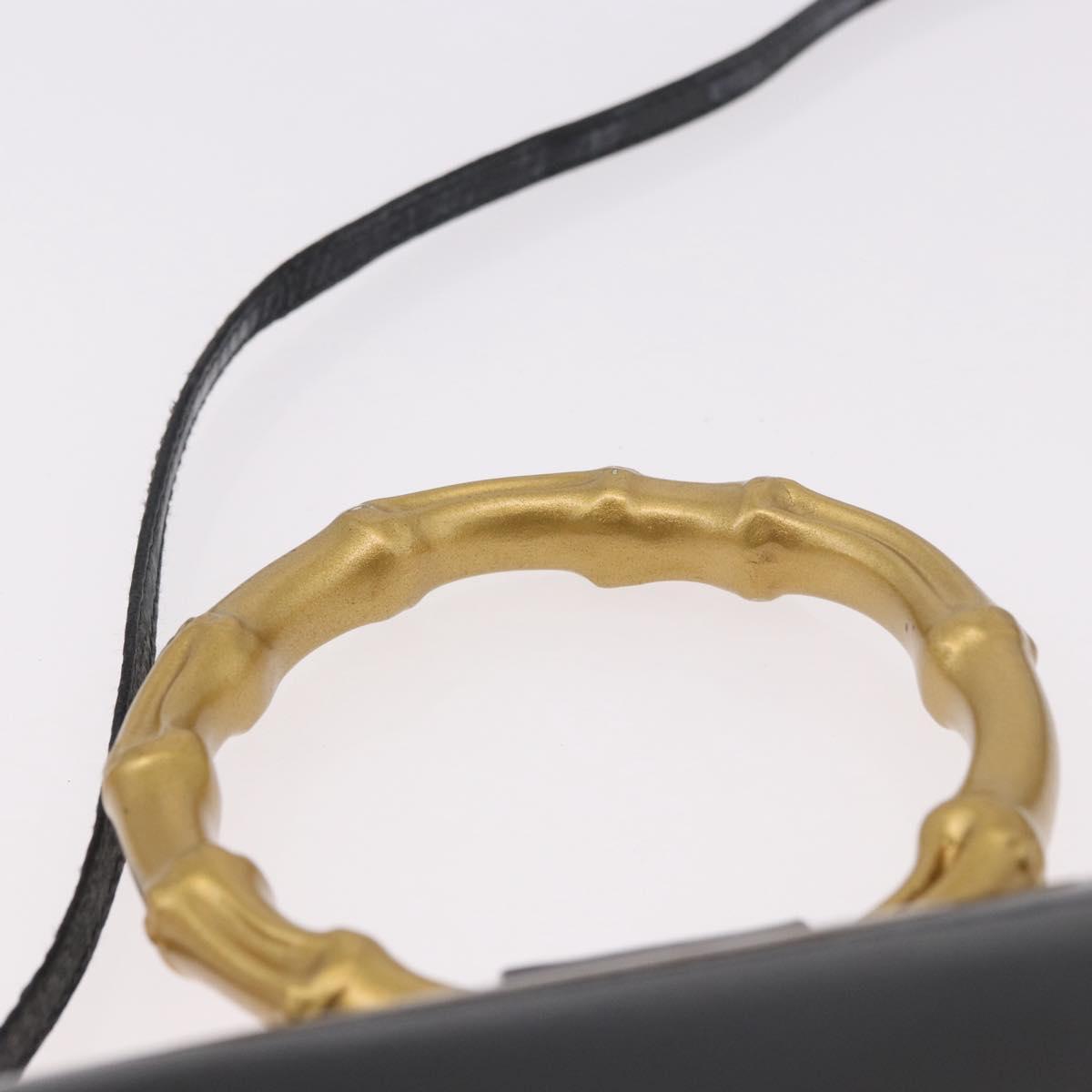 Gucci Patent Black Bamboo Handbag