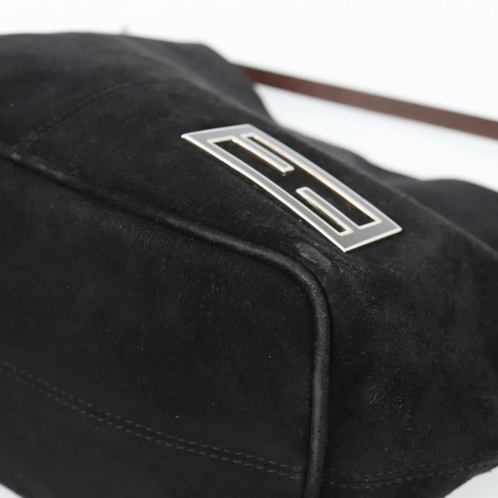 Fendi Black Suede Bucket Tote