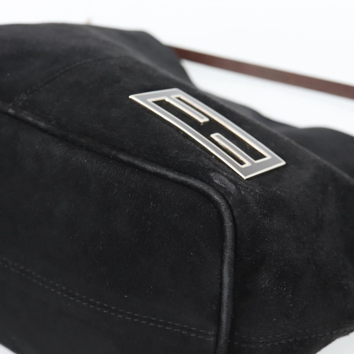 Fendi Black Suede Bucket Tote