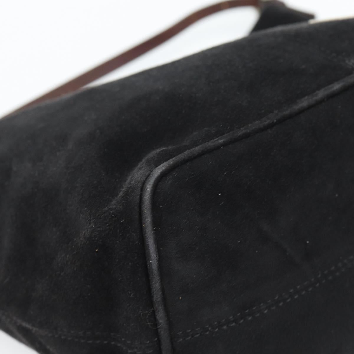 Fendi Black Suede Bucket Tote