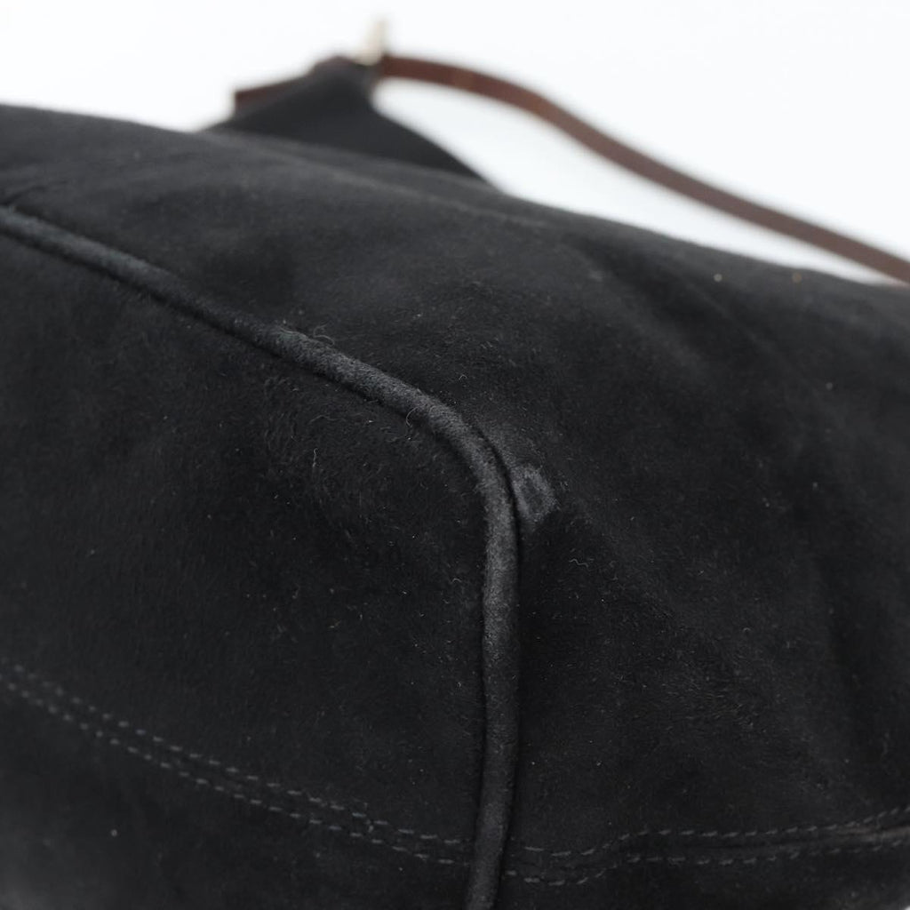 Fendi Black Suede Bucket Tote