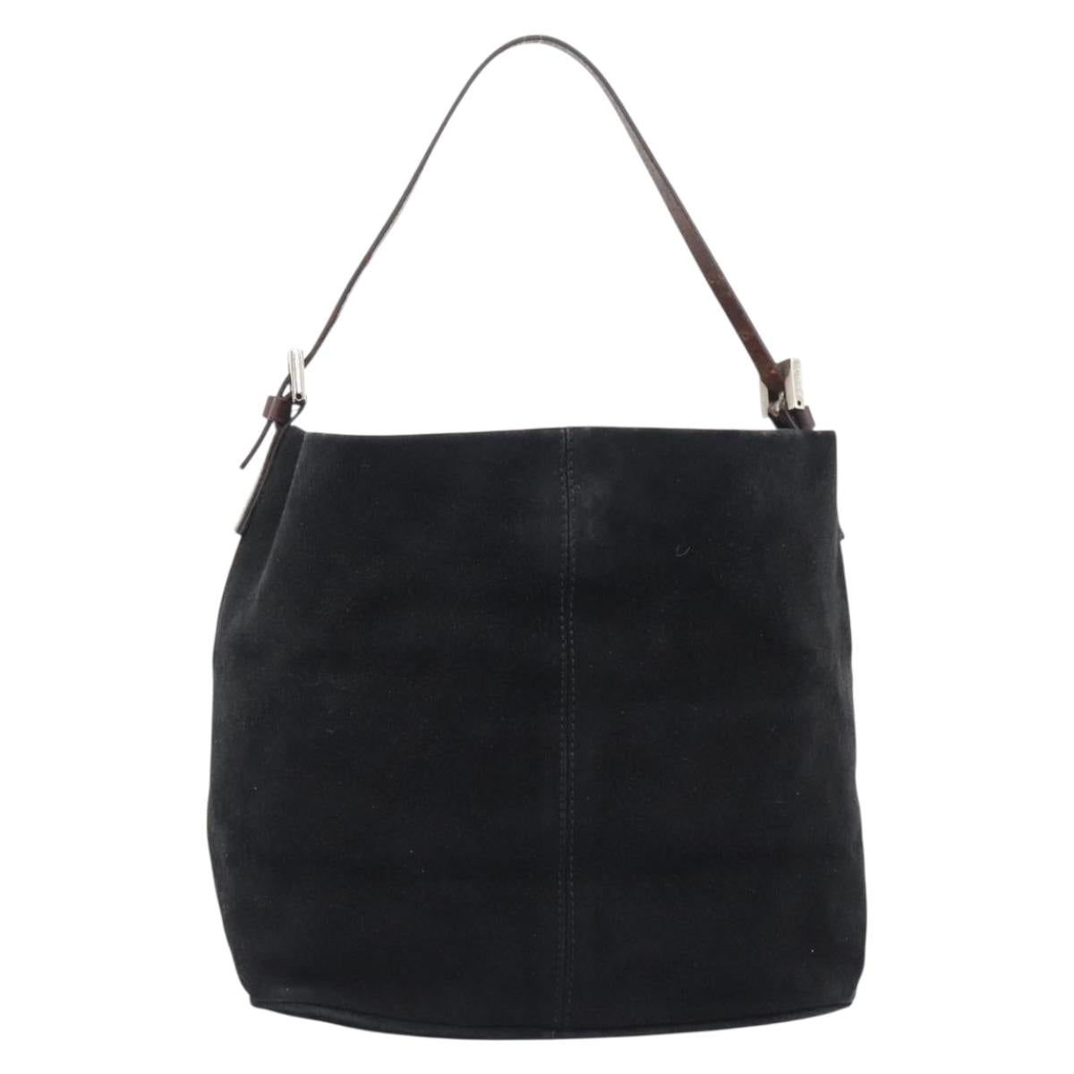Fendi Black Suede Bucket Tote