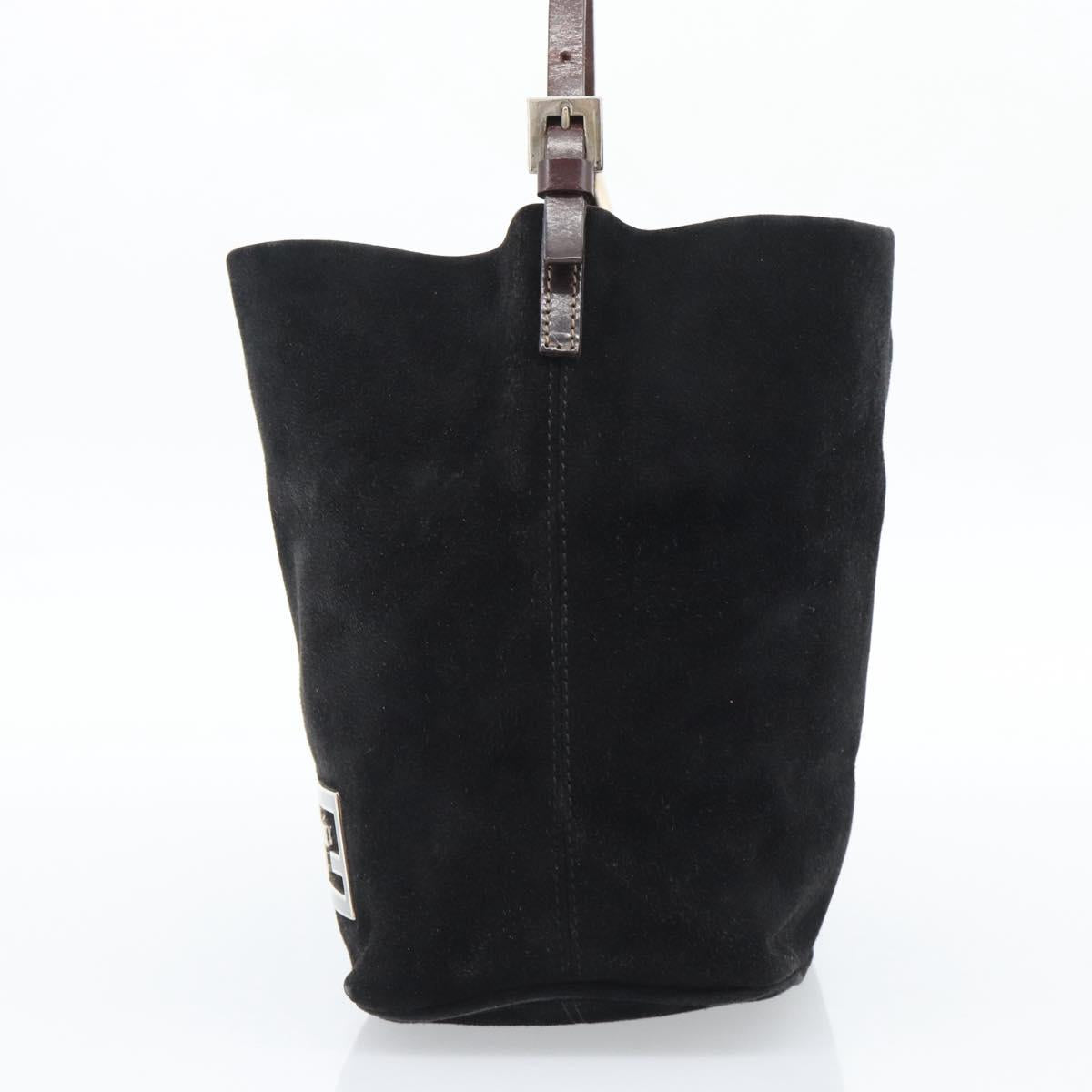 Fendi Black Suede Bucket Tote