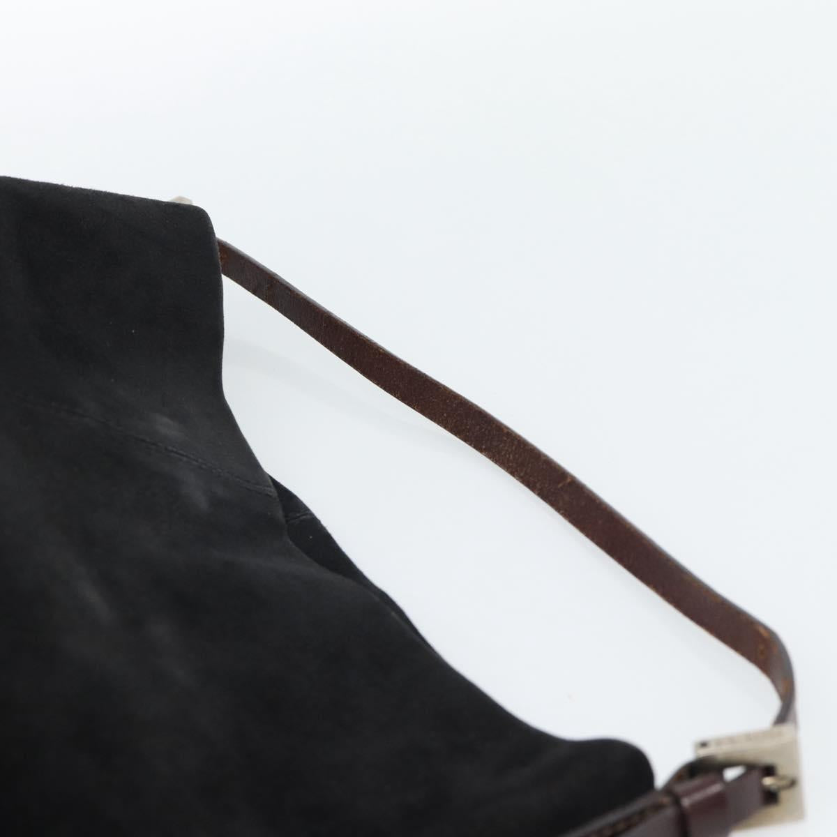Fendi Black Suede Bucket Tote