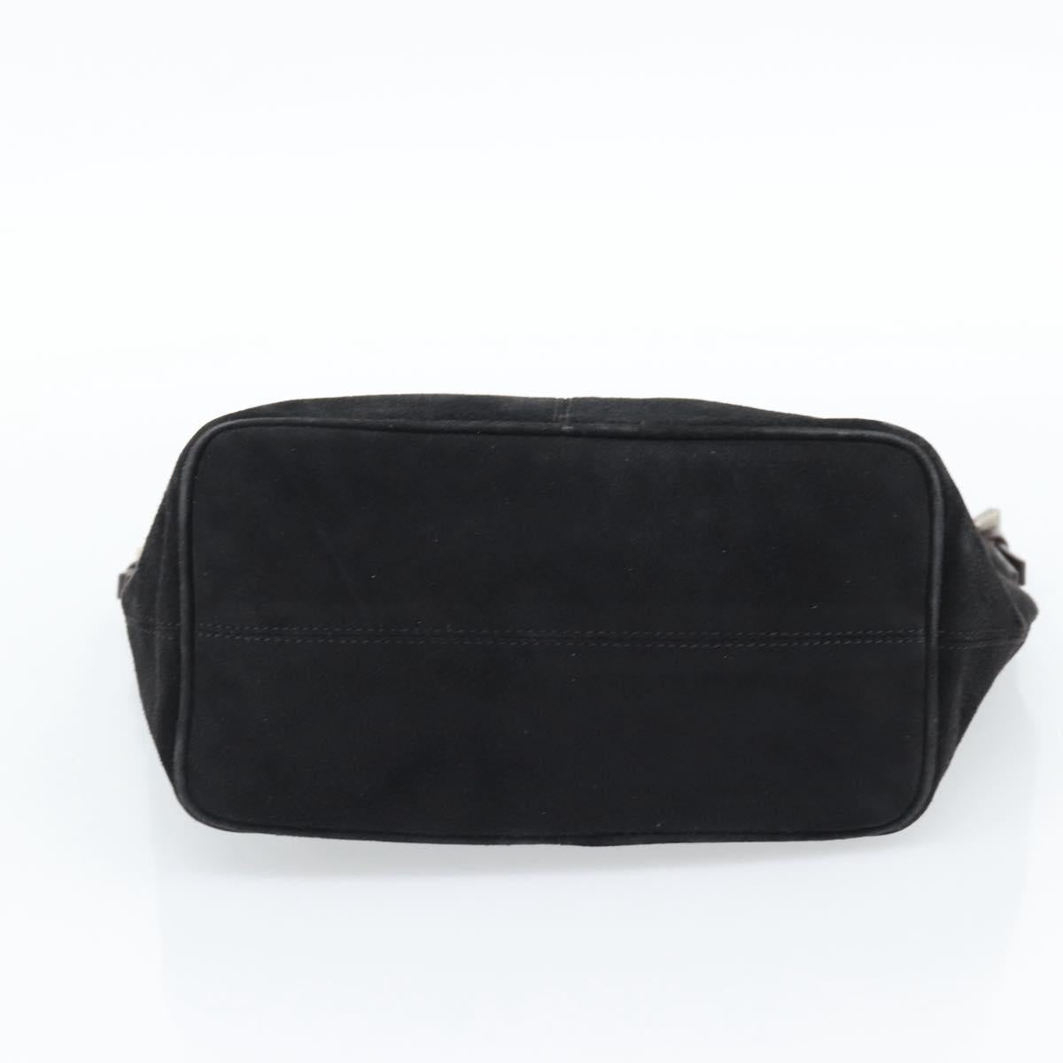 Fendi Black Suede Bucket Tote
