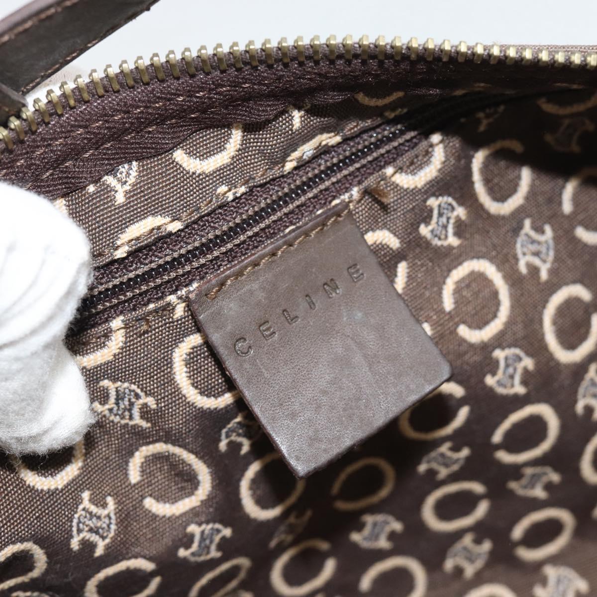 Celine Brown and Cream Monogram Shoulder Bag