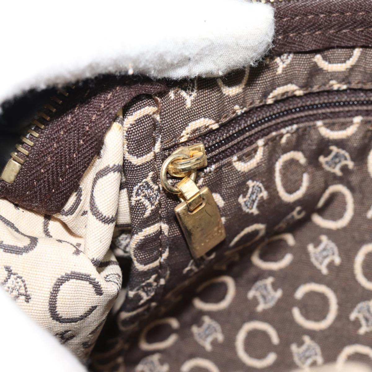 Celine Brown and Cream Monogram Shoulder Bag