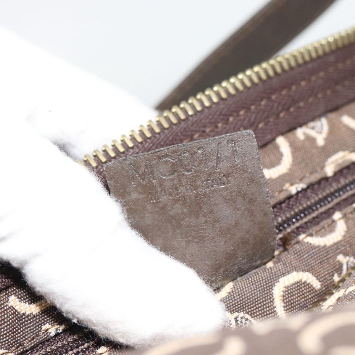 Celine Brown and Cream Monogram Shoulder Bag
