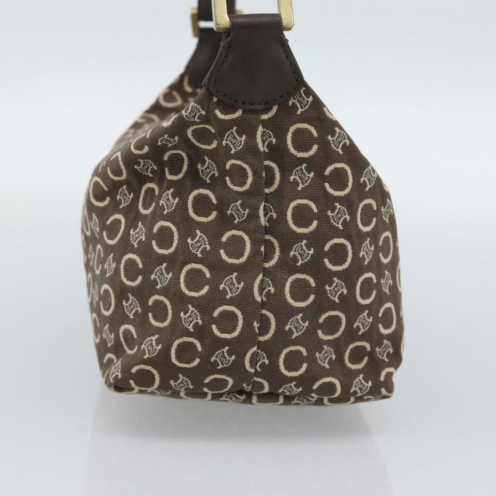 Celine Brown and Cream Monogram Shoulder Bag