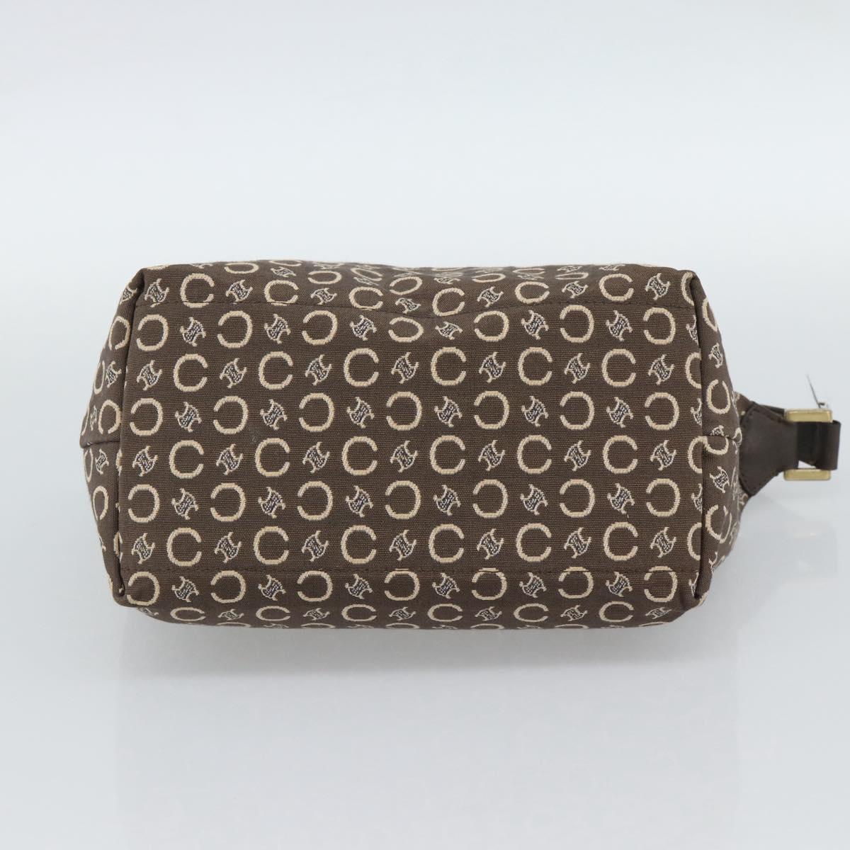 Celine Brown and Cream Monogram Shoulder Bag