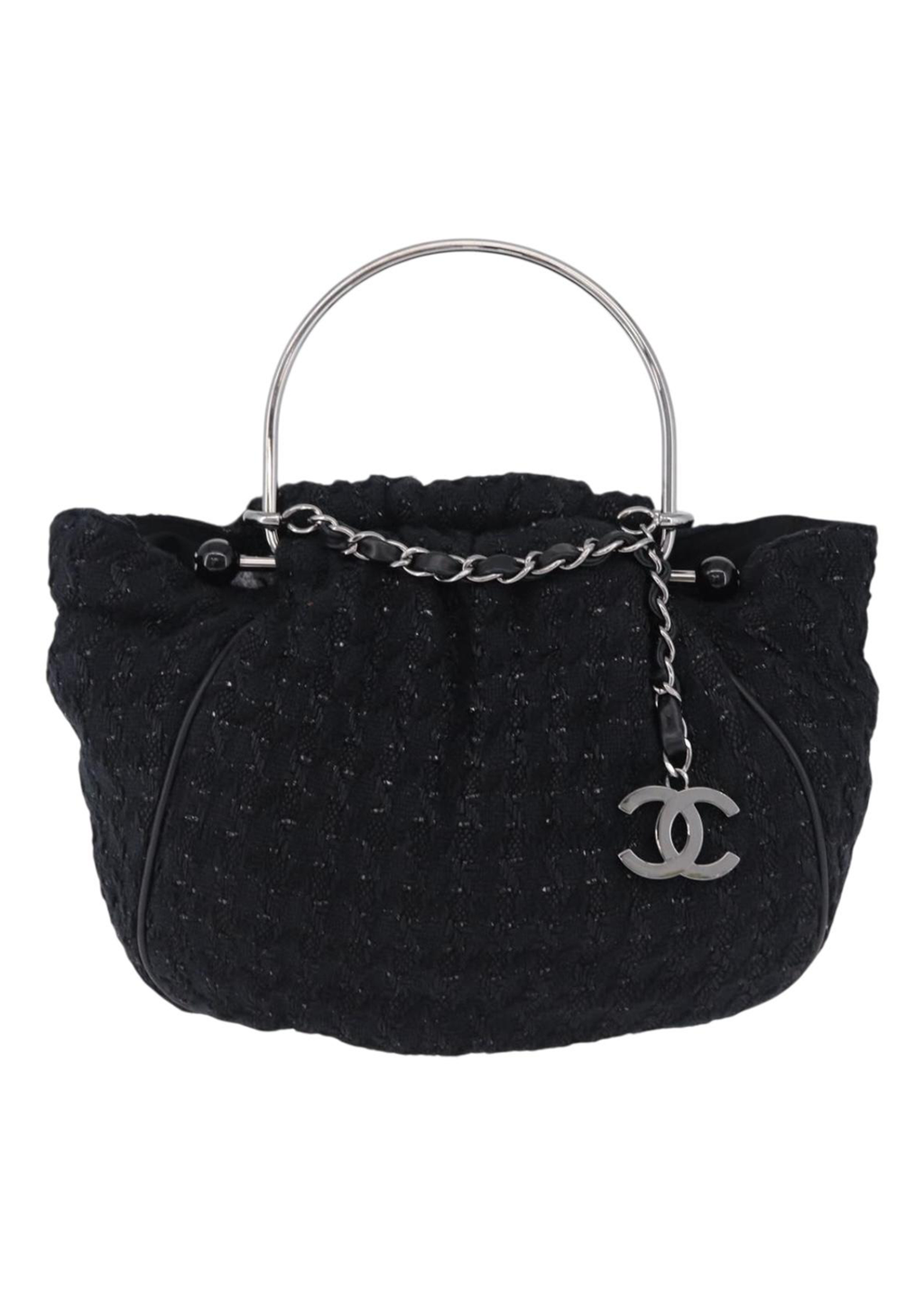 Chanel Black Tweed Handbag