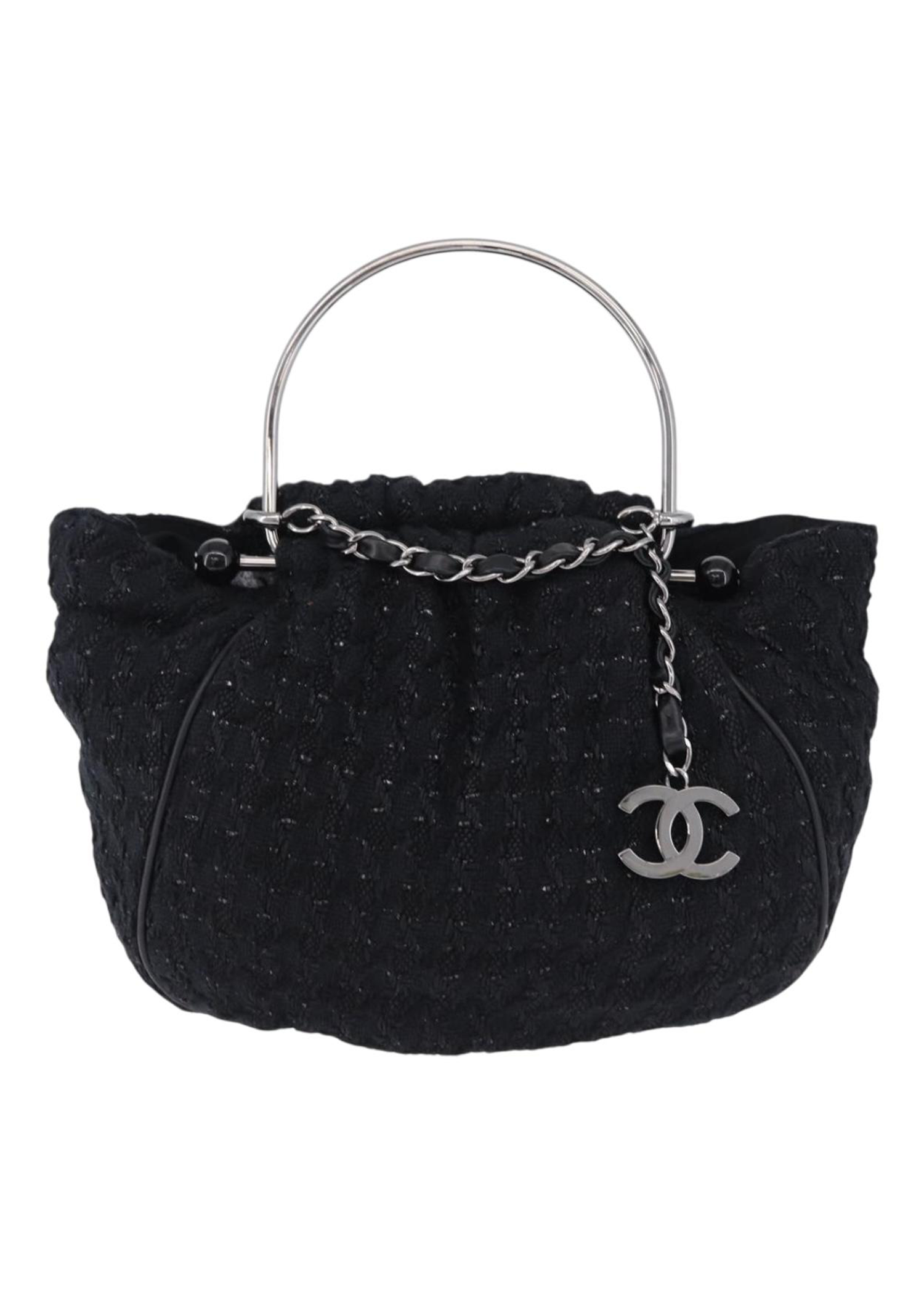 Chanel Black Tweed Handbag