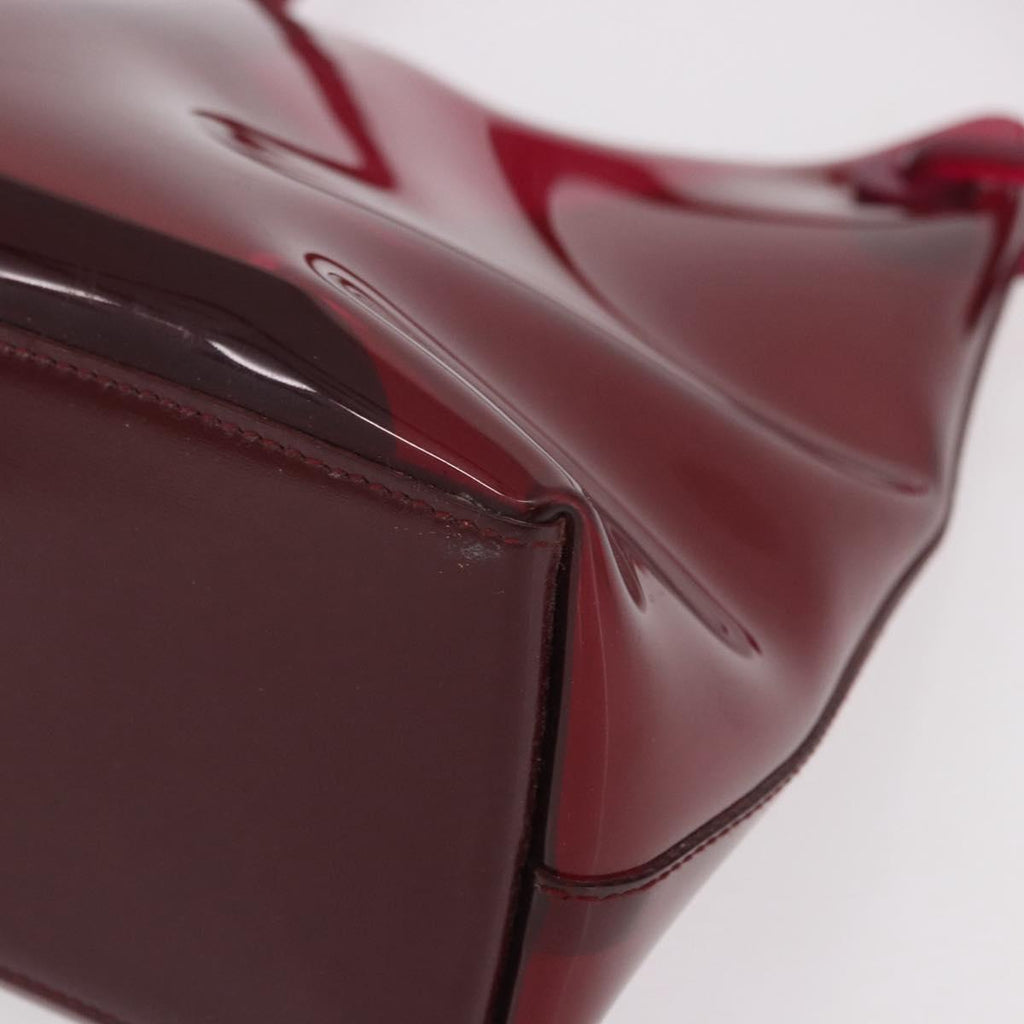 Gucci Red Bamboo Vinyl Shoulder Bag