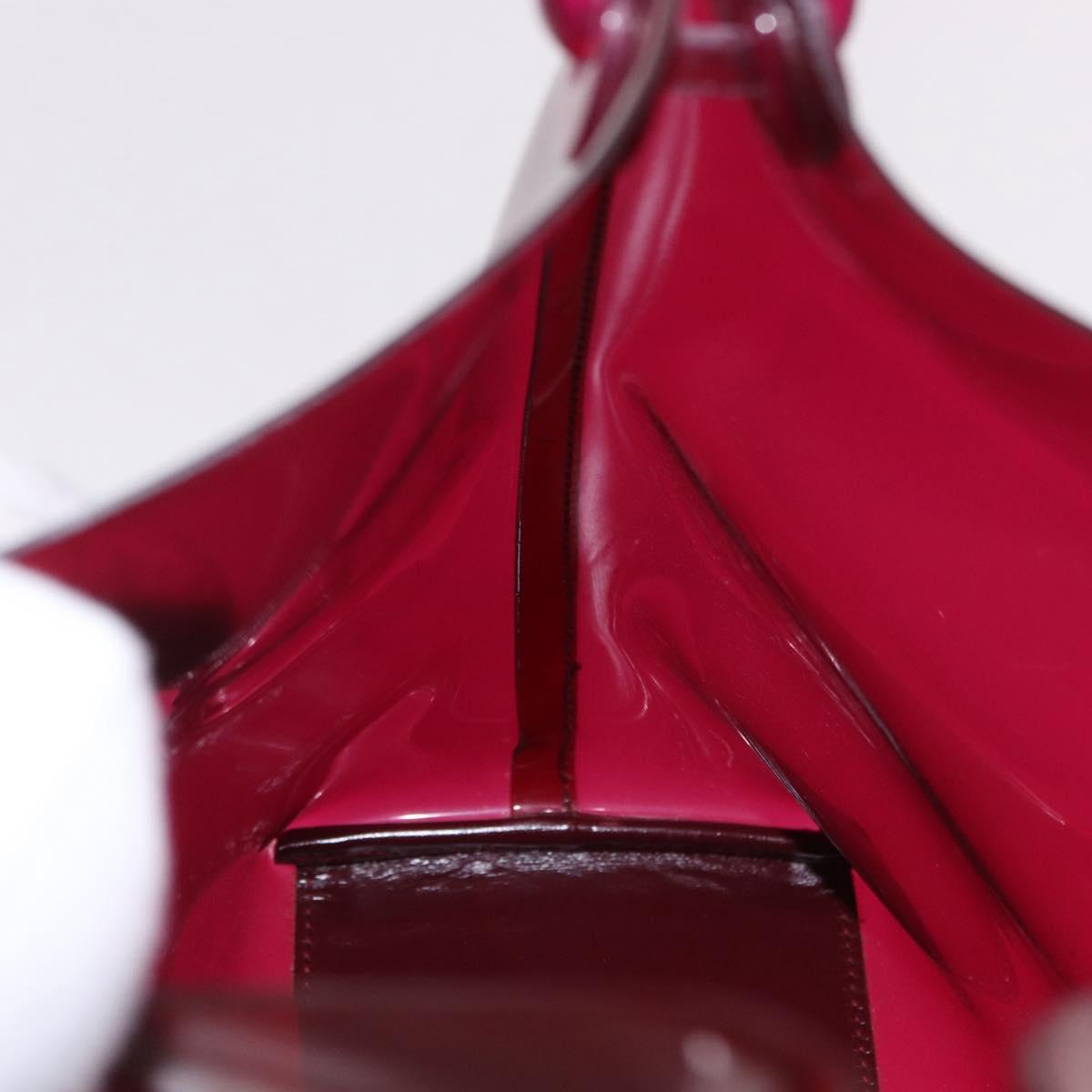 Gucci Red Bamboo Vinyl Shoulder Bag
