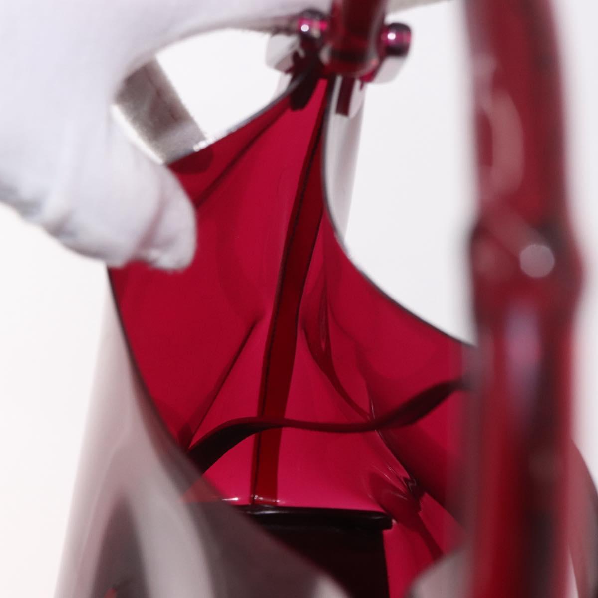 Gucci Red Bamboo Vinyl Shoulder Bag