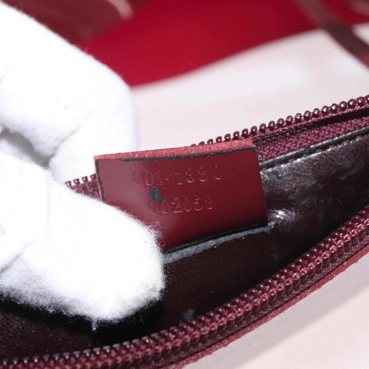 Gucci Red Bamboo Vinyl Shoulder Bag