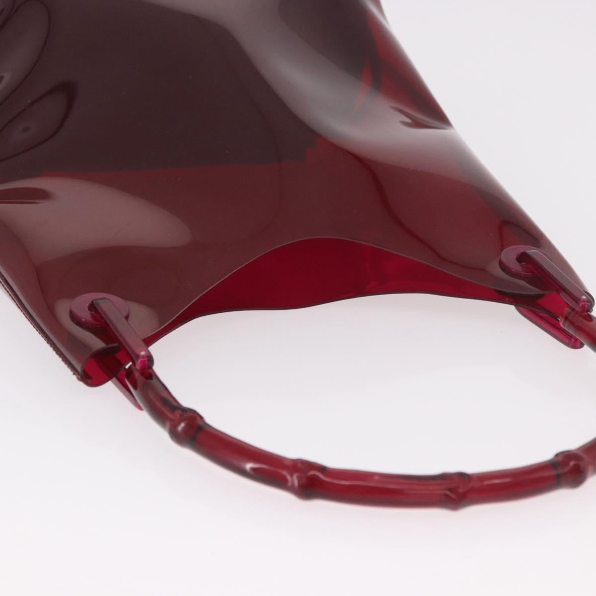 Gucci Red Bamboo Vinyl Shoulder Bag