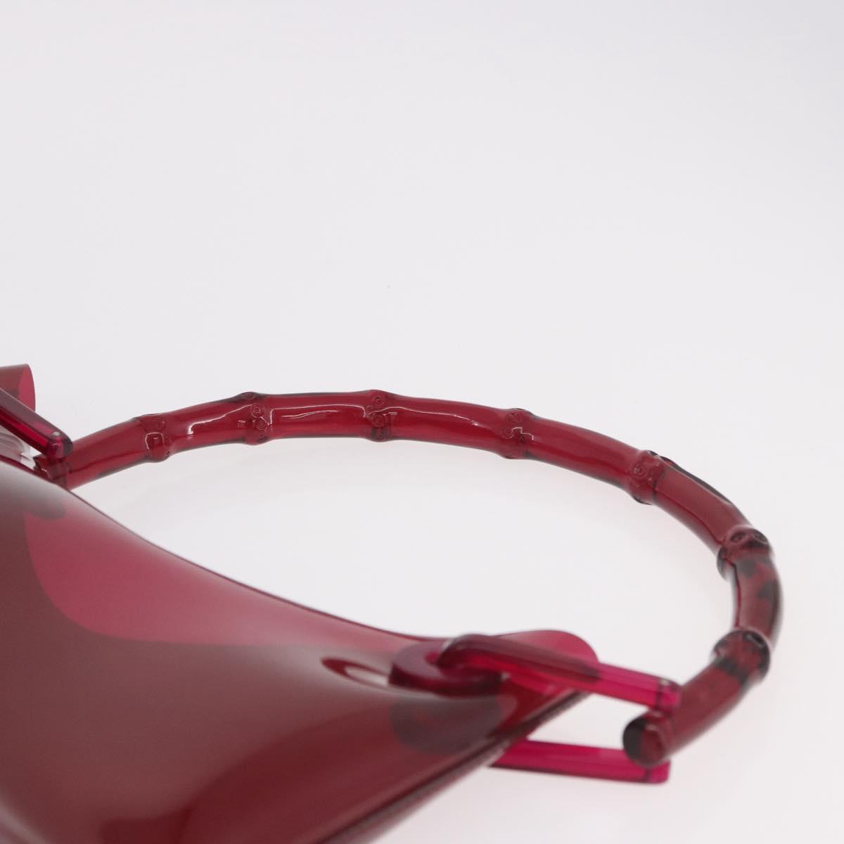 Gucci Red Bamboo Vinyl Shoulder Bag
