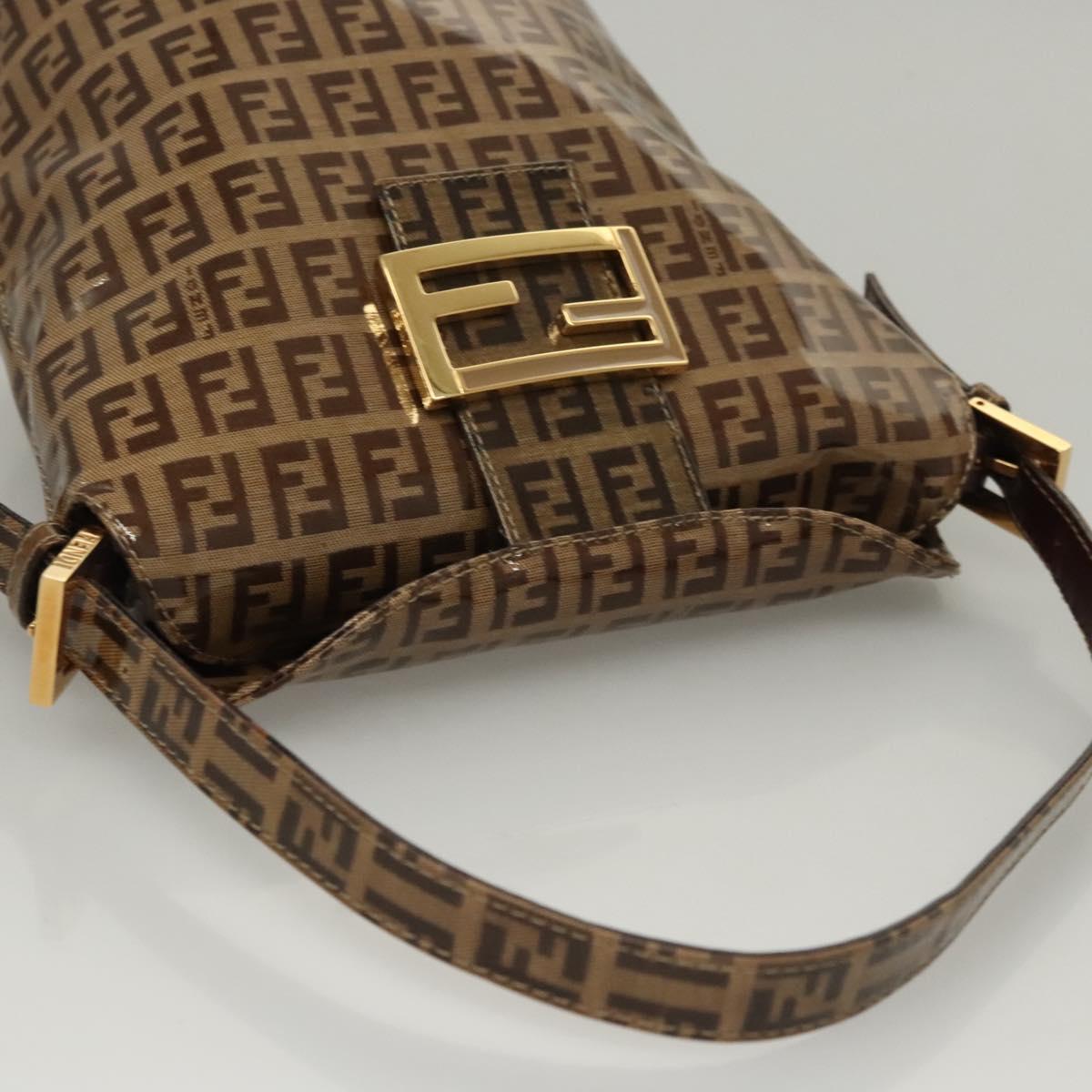 Fendi Brown Zucchino Patent Baguette