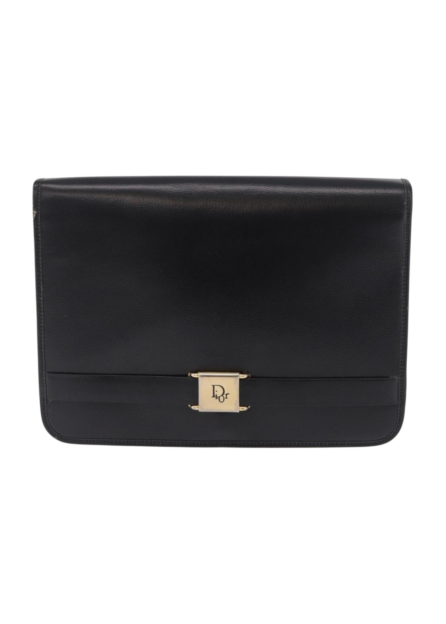 Dior Black Leather Clutch