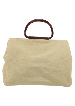 Chanel Raffia and Tortoise Handbag