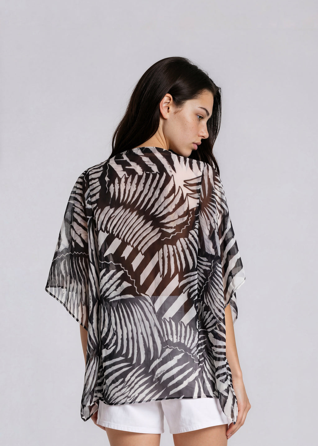 Cavalli V-Neck Sheer Blouse