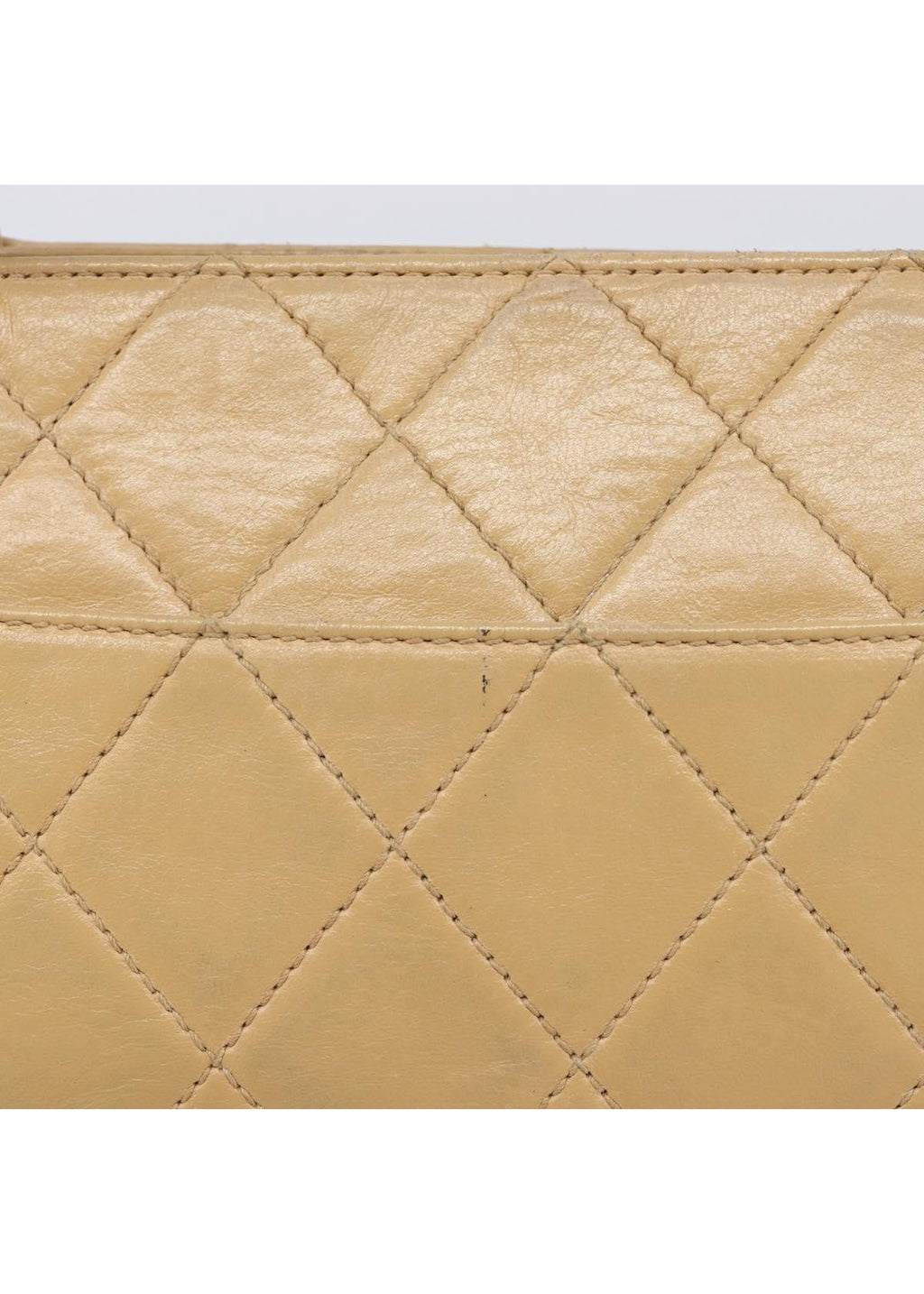 Chanel Beige Quilted Lambskin Tote photo 5