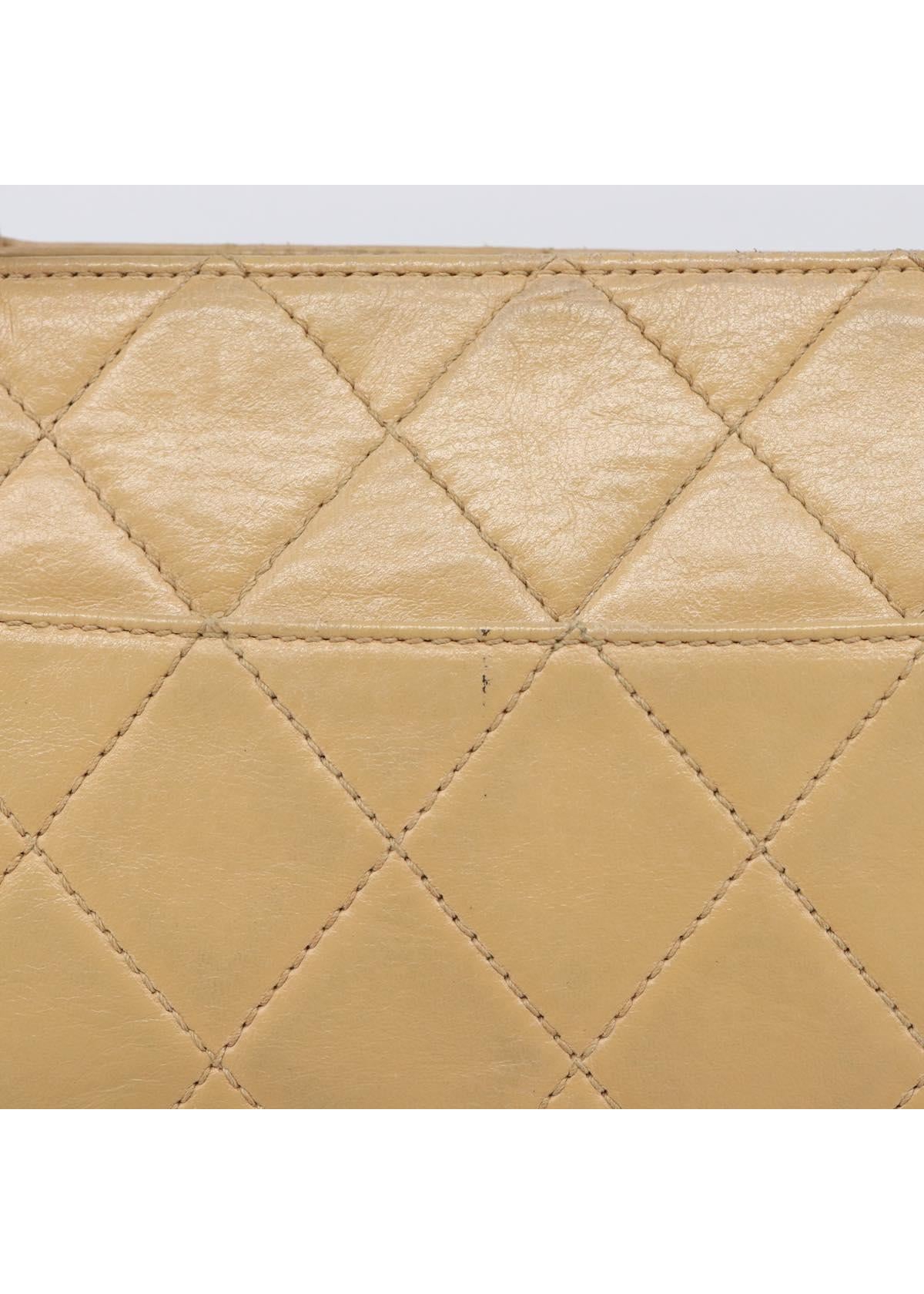 Chanel Beige Quilted Lambskin Tote photo 5