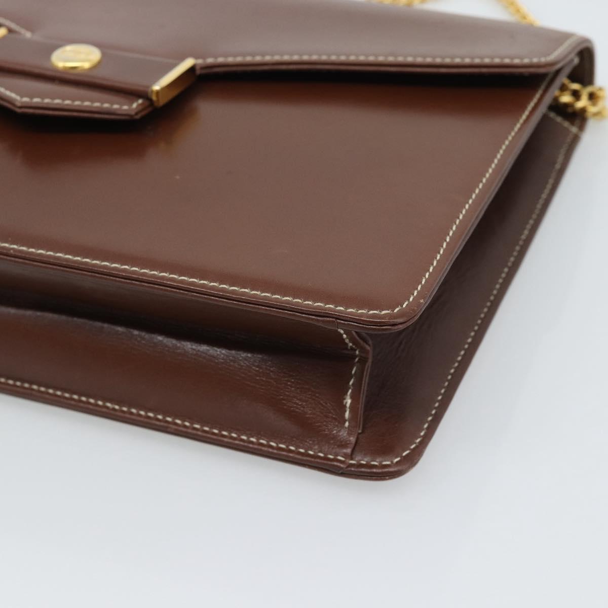 Dior Brown Leather Shoulder Bag