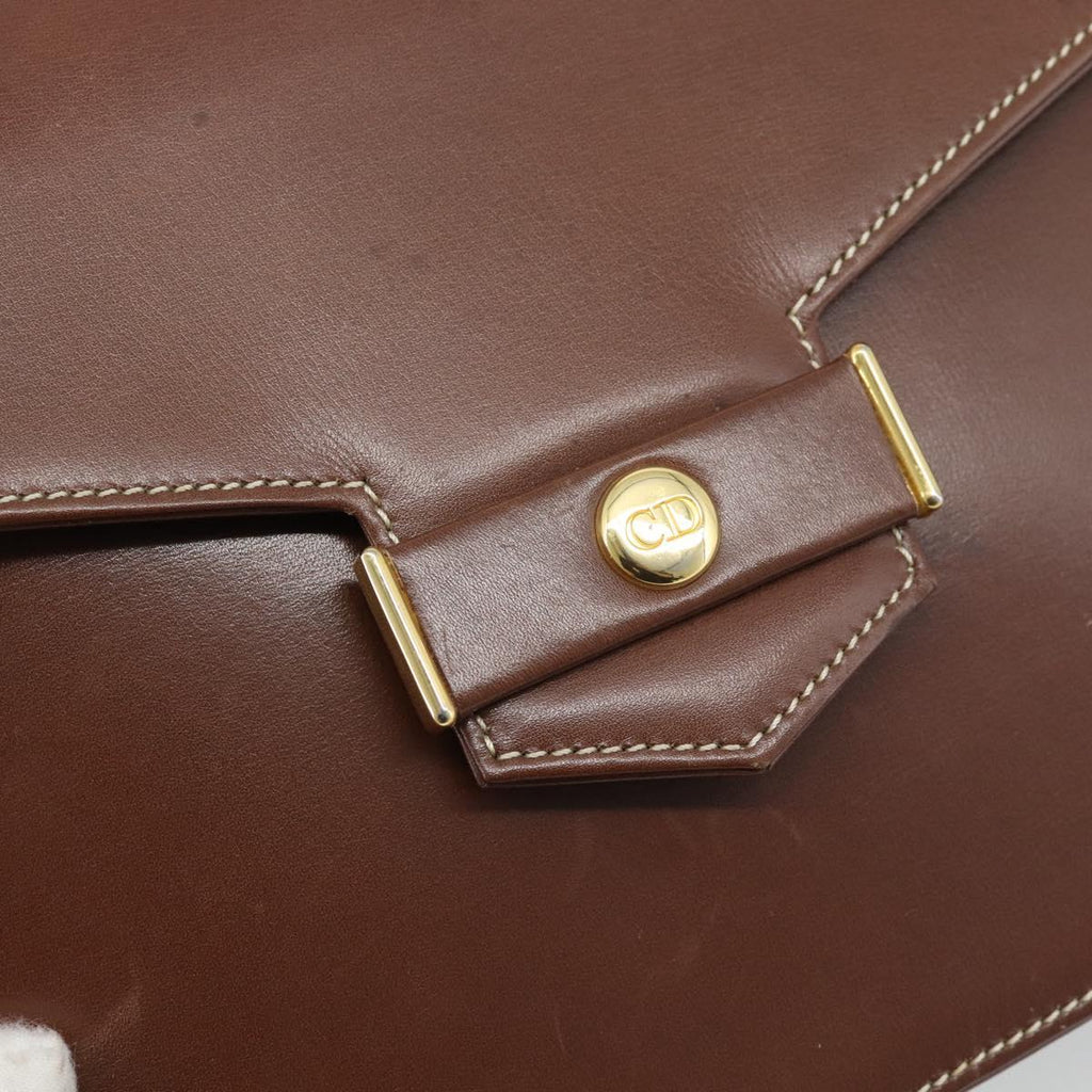 Dior Brown Leather Shoulder Bag