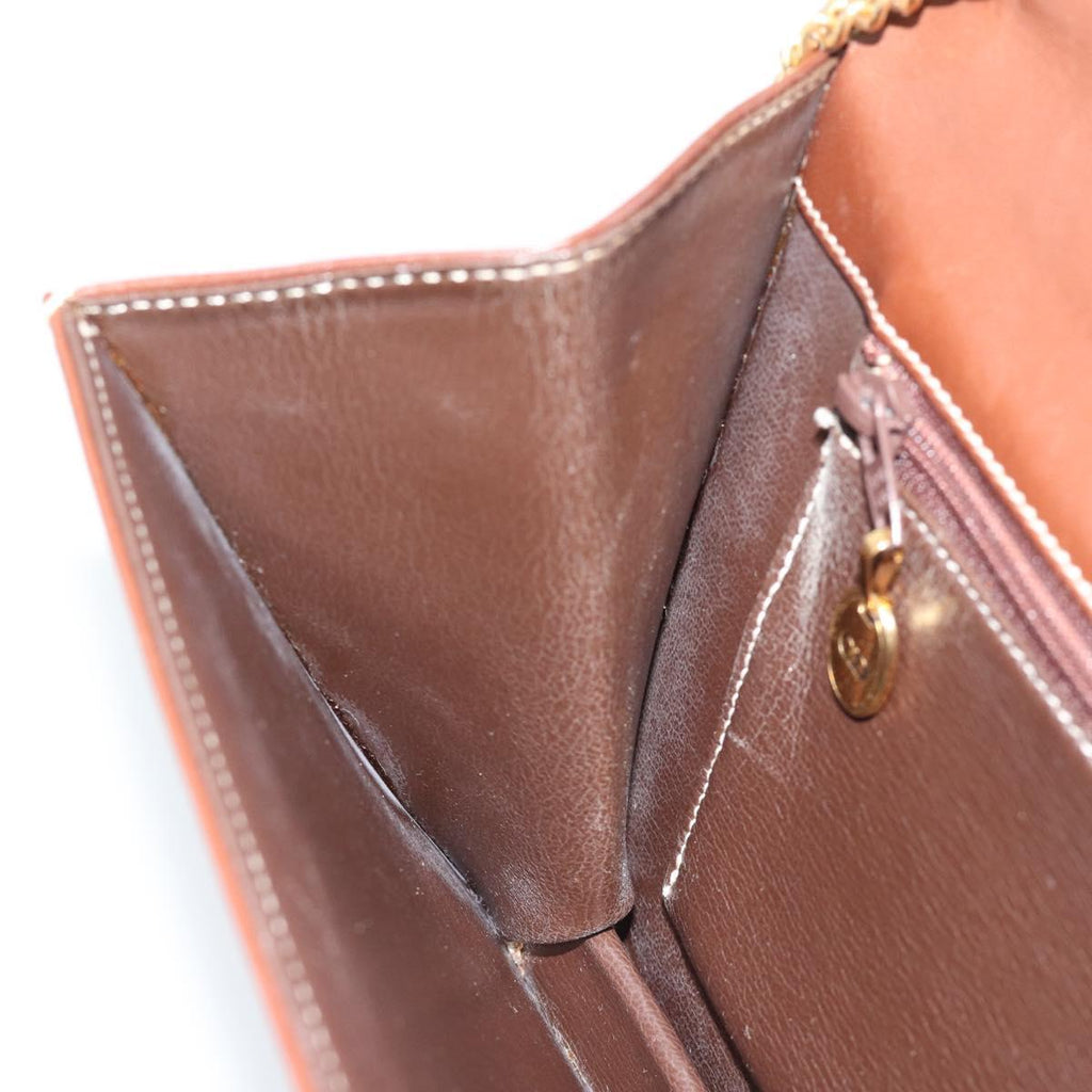 Dior Brown Leather Shoulder Bag