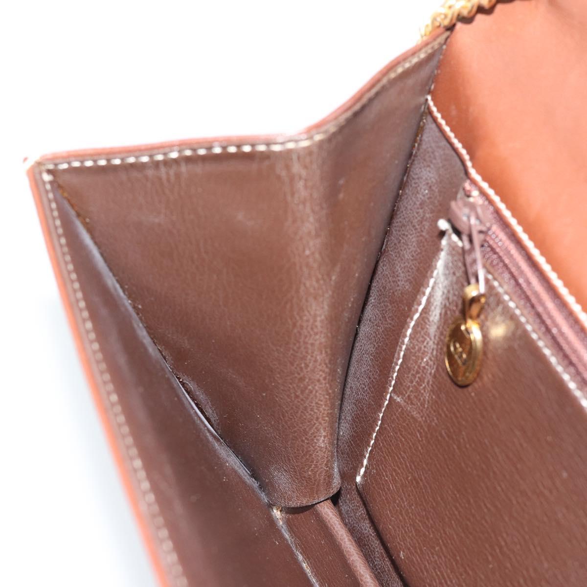 Dior Brown Leather Shoulder Bag