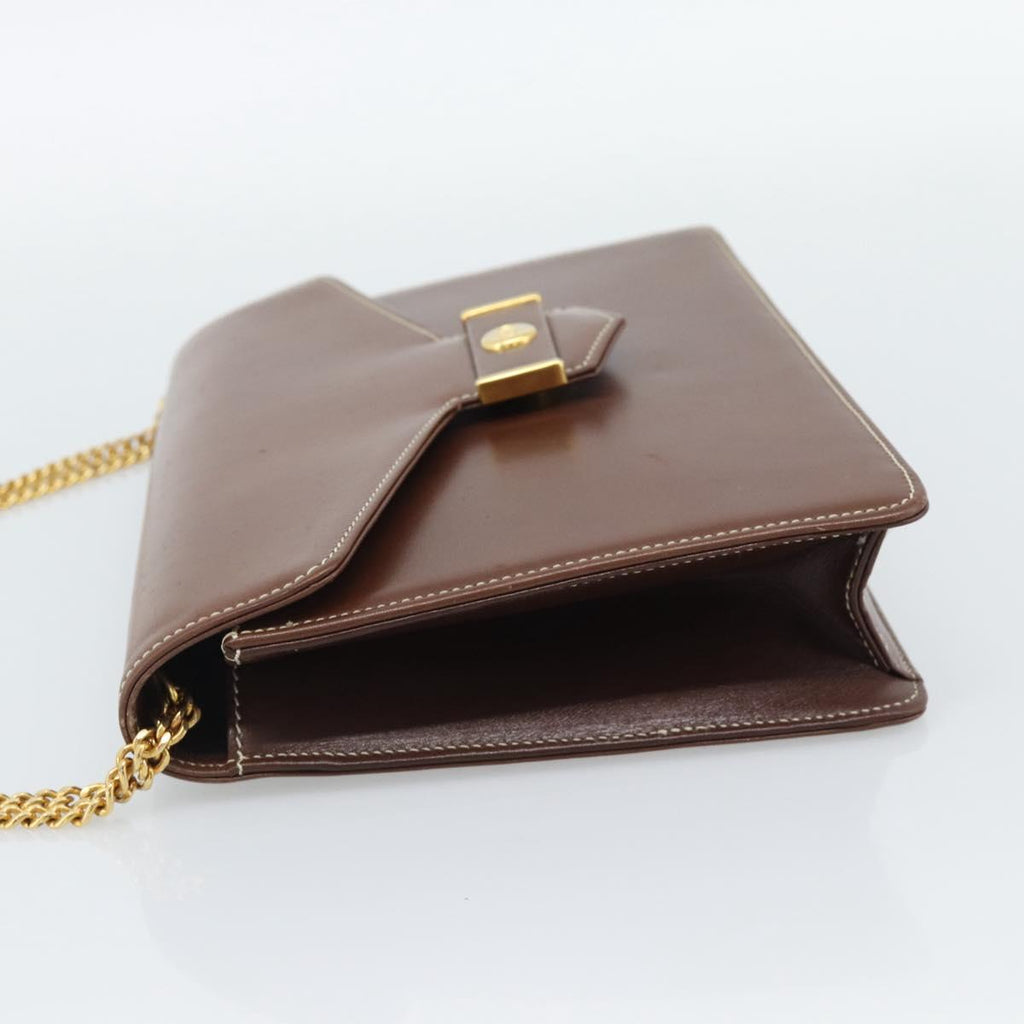 Dior Brown Leather Shoulder Bag