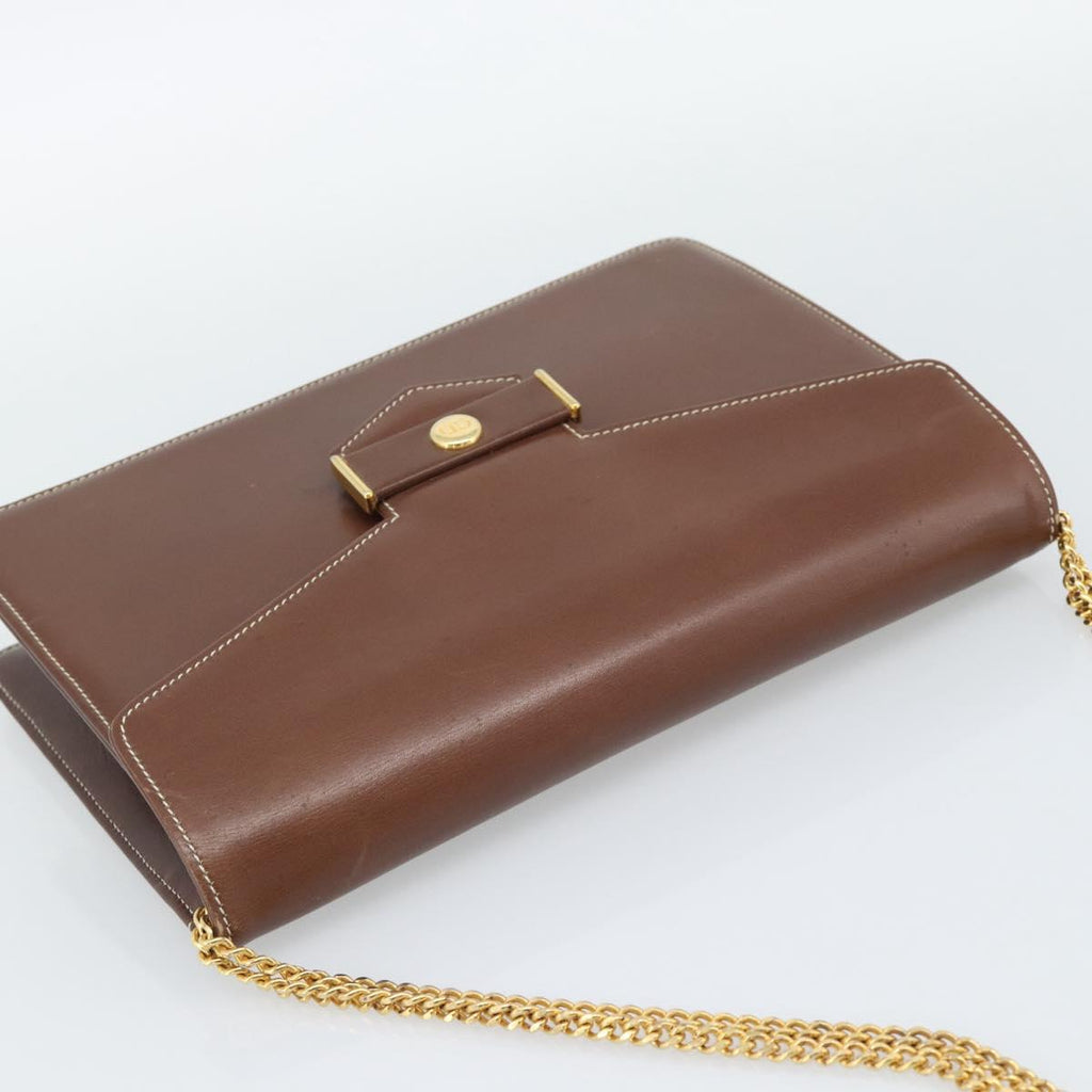 Dior Brown Leather Shoulder Bag