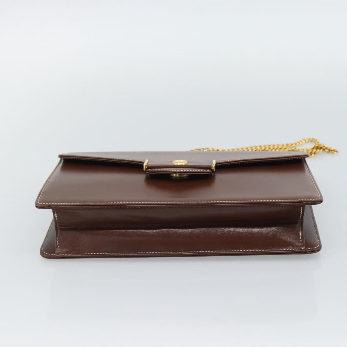 Dior Brown Leather Shoulder Bag